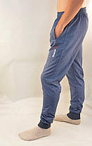 Штани спортивні чоловічі під манжети - трикотаж в новому модному кольорі парламент S - XXL Штани спортивні - бренд, фото 2