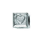 Бусіна Шарм 7 мм Отвір 5 мм Куб з Серцями Металева, Колір Срібло, Матеріали для виробництва Прикрашень, фото 5
