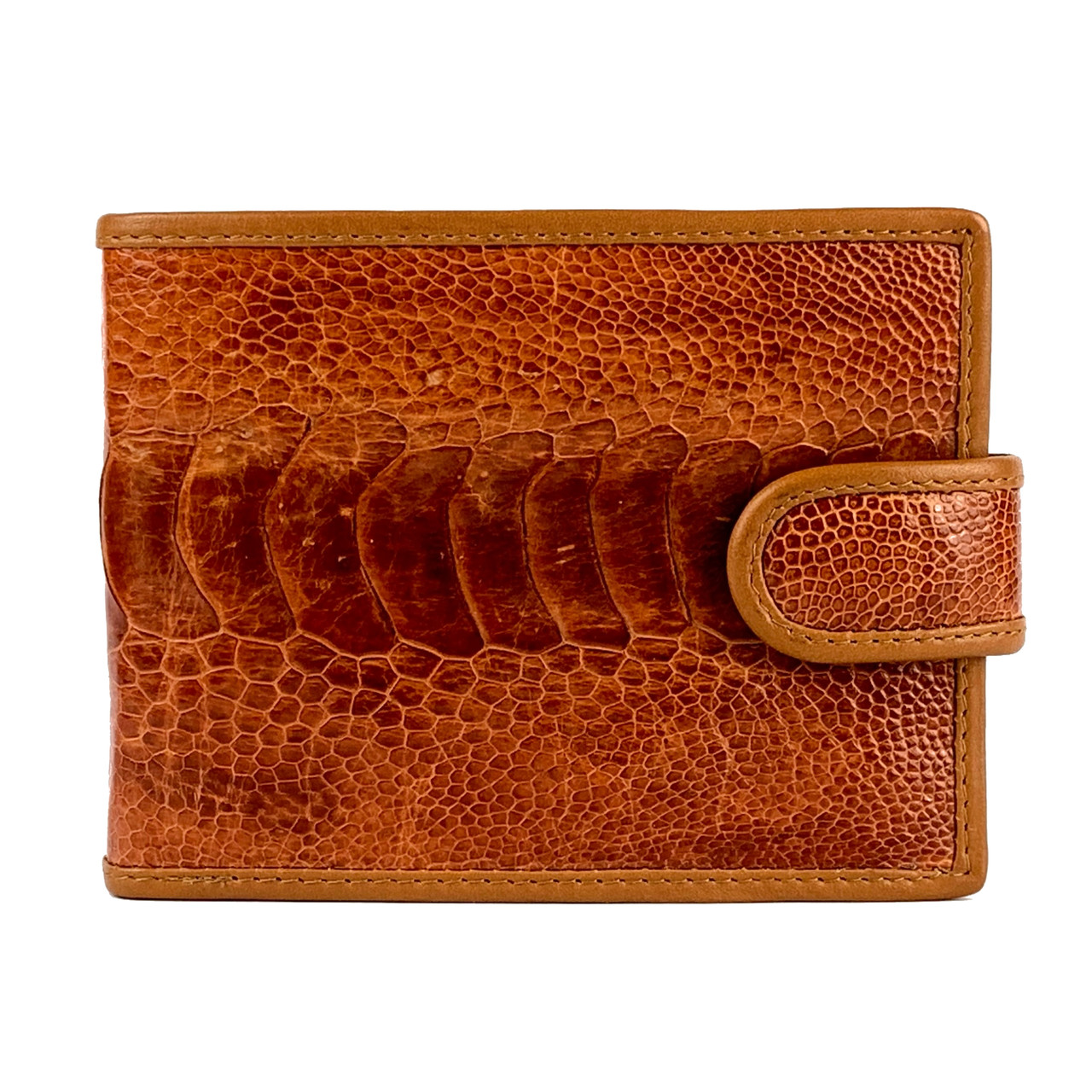 Чоловічий гаманець зі шкіри страуса Mosart Custini 9035 коричневий, фото 1