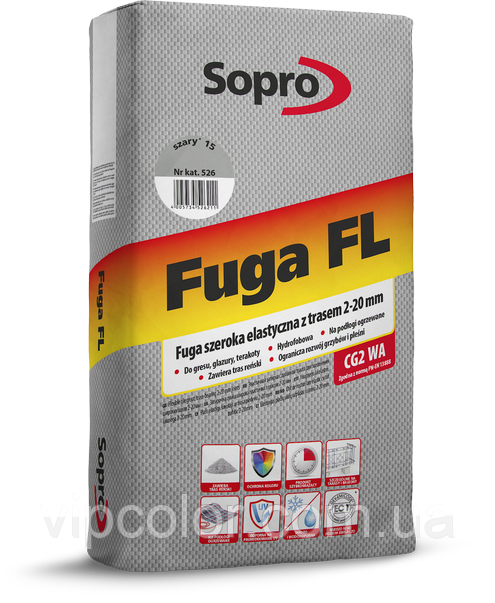 Sopro FL Чорний 90 Широка еластична затирка з трасом 2-20 мм 25 кг