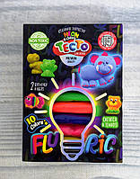Масса для лепки 10 цветов Fluoric свет в темноте TMD-FL-10-04 Danko-Toys Украина