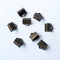 Затискач для стрічок 0,8*0,5 см бронза 2 000 шт. в уп.