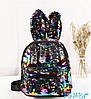Рюкзак Хамелеон із паєтками та вушками Кролика, фото 7