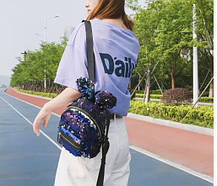 Рюкзак із паєтками та вушками Кролика, фото 4