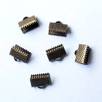 Затискач для стрічок 1*0,5 см бронза 2 000 шт. в уп.