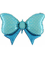 Фольгований шар Бант блакитний, 60*88 см