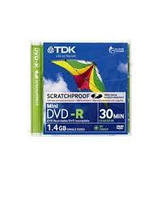 Диски мини для видеокамер TDK DVD-R scratchprof архивные