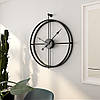 Годинник настінний Ti-Time (65х62 см) лофт Loft1-B-600 металевий чорний, фото 2