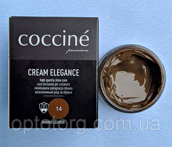 Крем Коричневий Coccine для гладкої шкіри з губкою 50мл, фото 1