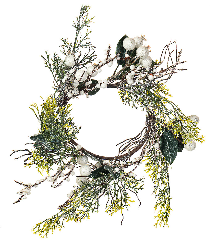 Ялинова вінок із білими плодами, фото 1