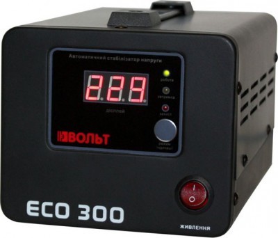 Релейний стабілізатор напруги Вольт ECO-300 для газового котла, насосів опалення, телевізорів Стабілізатор напруги для котла