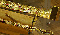 Позолота сусальним золотом різьблених панно і колон іконостасу., фото 4