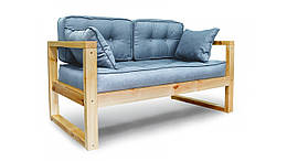 Прямий диван у стилі лофт із дерева