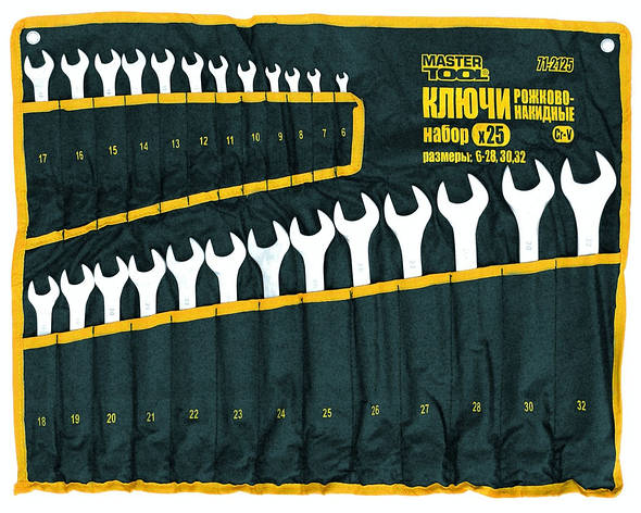Набор ключей комбинированных Master Tool 71-2125 25 шт, фото 1