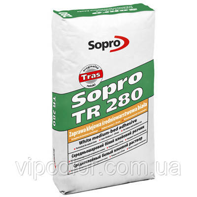 Sopro TR 280 білий среднеслойный клейовий розчин 25 кг