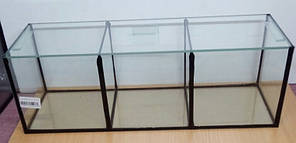 Прямокутний акваріум для півників 45*10*15 7 л. 3 секції, фото 1