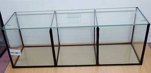 Прямокутний акваріум для півників 51*17*17 15л. 3 секції, фото 1