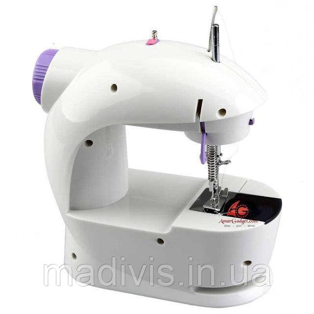 Мінішвейна машинка 4 в 1 Mini Sewing Machine (з педаллю)