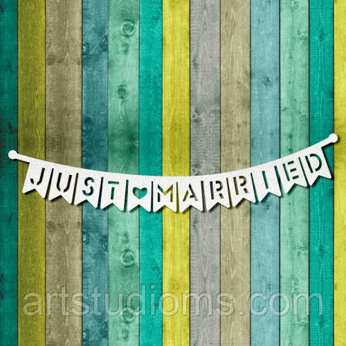 Чипборд "Just married"