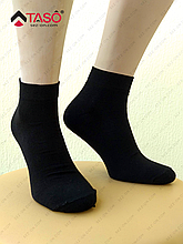 Шкарпетки чоловічі Taso 102 бавовняні середньої довжини, колір Чорний, розмір 25