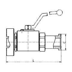 Кульові крани високого тиску двоходові DN25SAE/SAEFS 6000 1"