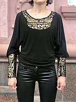 Кофта тонка жіноча Balizza зі шкіряними манжетами