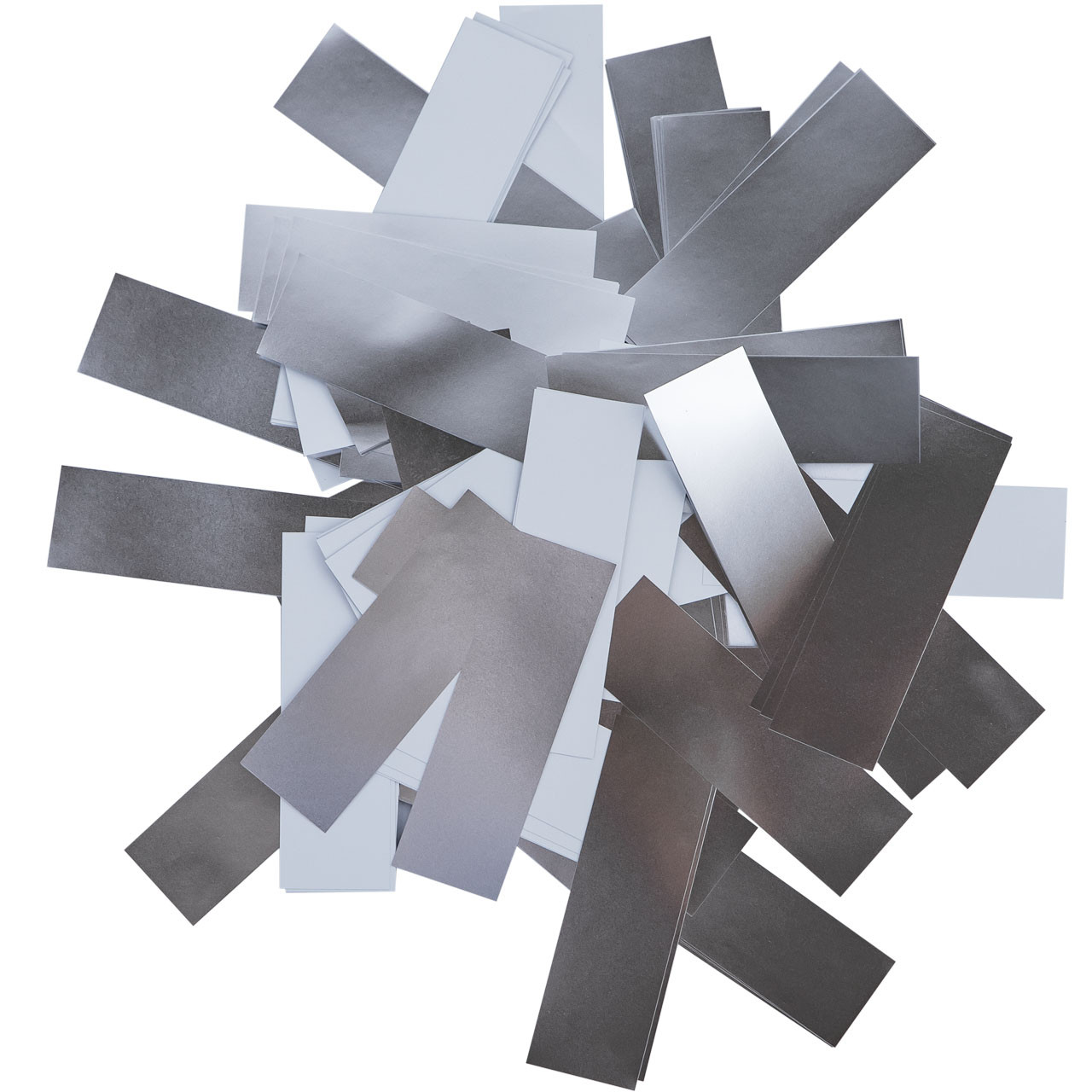 Конфетті-Метафан Срібно-Білий Преміум 2х6 (фольгований) 1кг, фото 1