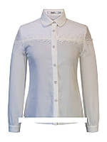 Дитяча шкільна блуза для дівчинки з довгим рукавом від Clifton 61620 | 128-152р.