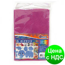 Фетр A4 темно-рожевий 10 аркушів 170 г/м2 (1.2 мм/20х30см)