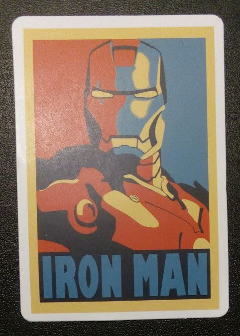 Стикер етикетка-наклейка самоклейка Iron Man 1 (5 см х 7,5см)