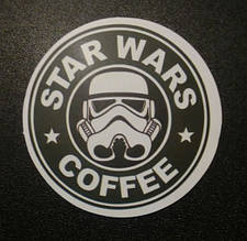 Стикер етикетка-наклейка самоклейка Star Wars Coffee (6,5 см)