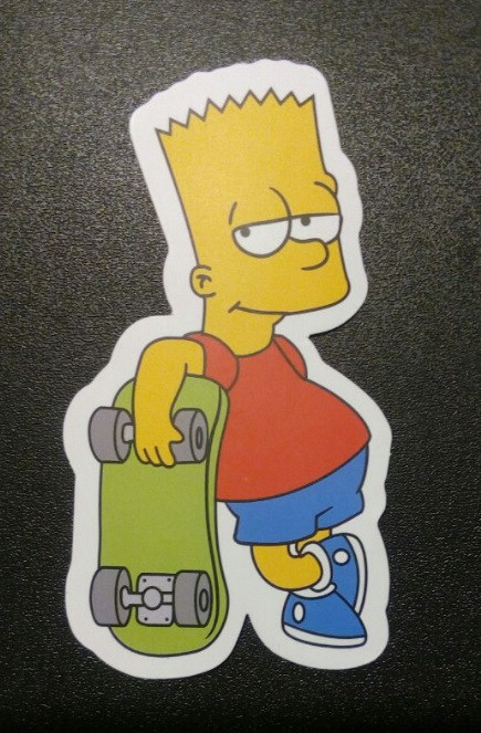 Стикер етикетка-наклейка самоклейка Bart 1 (4,5 см х 8,5см)