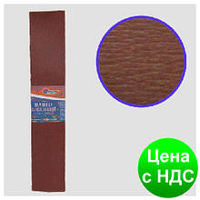 Папір креповая 100% коричнева 50*200 см, 20г/м2