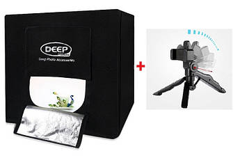 Фотобокс (лайтбокс) Deep Professional (DP-40) для предметного знімання 40x40x40см зі штативом