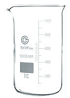 Стакан EximLab 1000 мл высокий с носиком, стекло