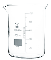 Стакан EximLab 1000 мл низкий с носиком, стекло