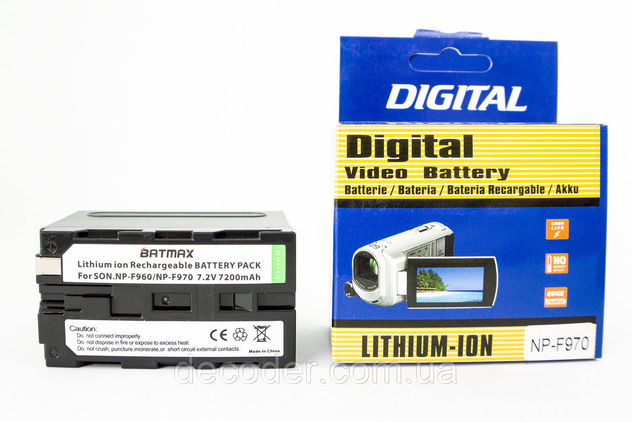Акумулятор батареї Batmax NP-F960 NP-F970 NP-F950 фото відео накамерне світло ( Batmax NP-F960/F970 )