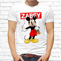 Мужская футболка с принтом, Swag Mickey Mouse (Микки Маус) "Zabey" Push IT (футболки 18+)