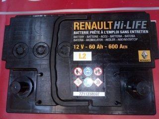 Акумулятор (60 А*год) Renault Logan, Laguna, Megane, Captur, Sandero, Clio (Original) -7711238597