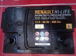 Акумулятор (60 А·год) Renault Logan, Laguna, Megane, Captur, Sandero, Clio (Original) —7711238597