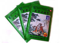 Пластырь Тигровый, 10 шт./уп. Guanjie Zhitong Gao, Lingrui, от боли в суставах "Два тигра" (зеленый)