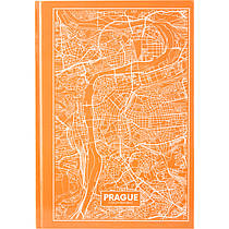 Книга записна А4 Maps Prague, 96арк., кл., персиковий