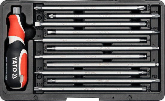 Набір отверточних насадок з держателем YATO YT-2797 (Польща), фото 1