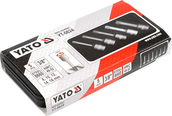Набор экстракторов для шпилек YATO YT-0624 (Польша) - фото 3 - id-p1016388091