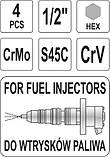 Набір спеціальних ключів для форсунок YATO YT-1762 (Польща), фото 4