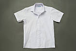 Сорочка для хлопчика біла з коротким рукавом на кнопках Смайл Тайм SmileTime Classic, фото 5