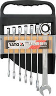 Набор ключей комбинированных с трещоткой 10-19 мм 7 шт. YATO YT-0208 (Польша)