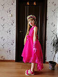 Дитяча сукня видовжене ззаду Червоне на зріст 104-116, фото 5
