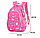 Рюкзак детский школьный Набор 3 в 1 для девочки 3 цвета. Рисунок бантики с кошечками. Розовый., фото 2