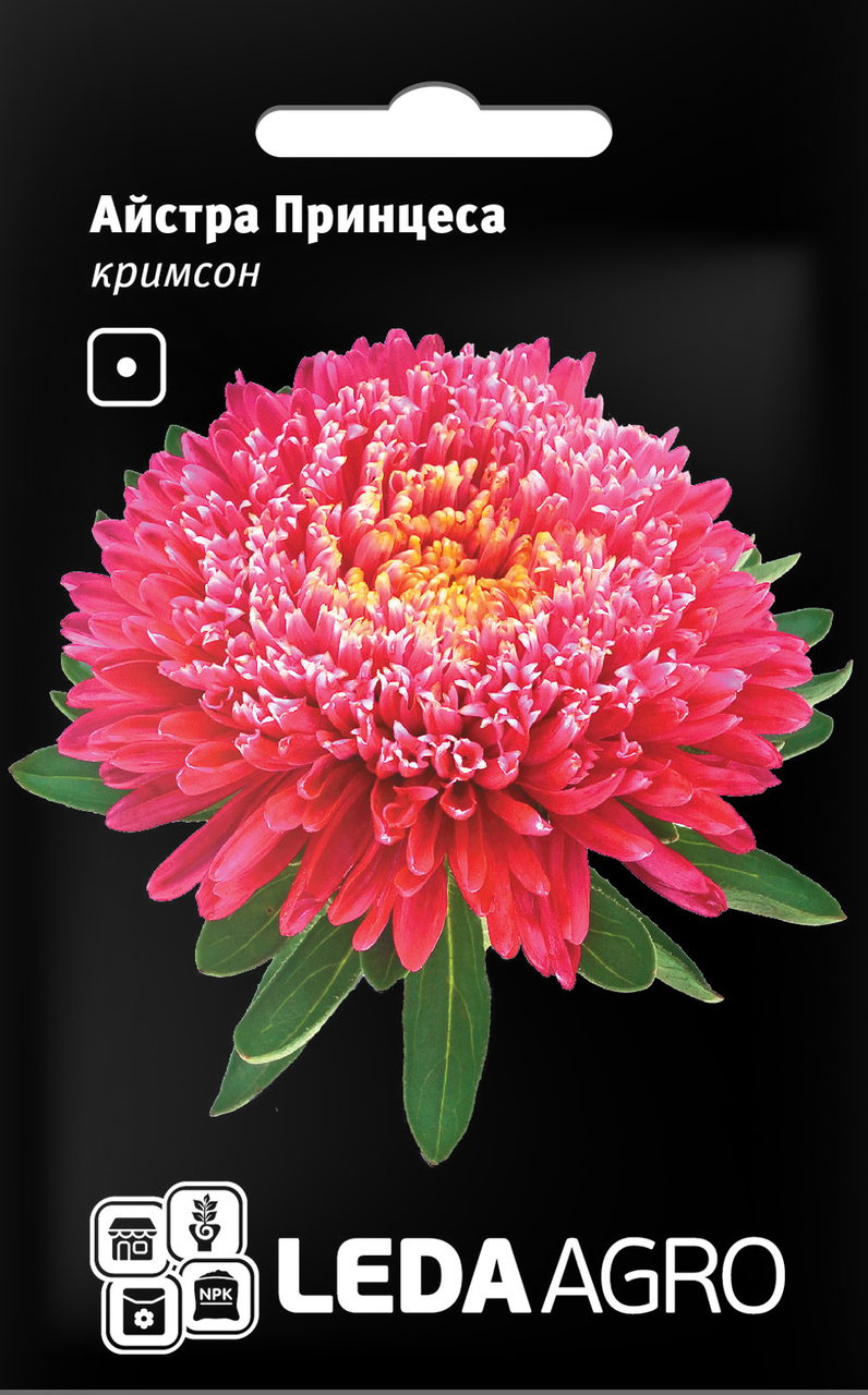 Насіння Айстра хризантемовидна Принцеса кримсон 0,2 г LEDAAGRO
